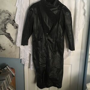 Black Long Leather Coat